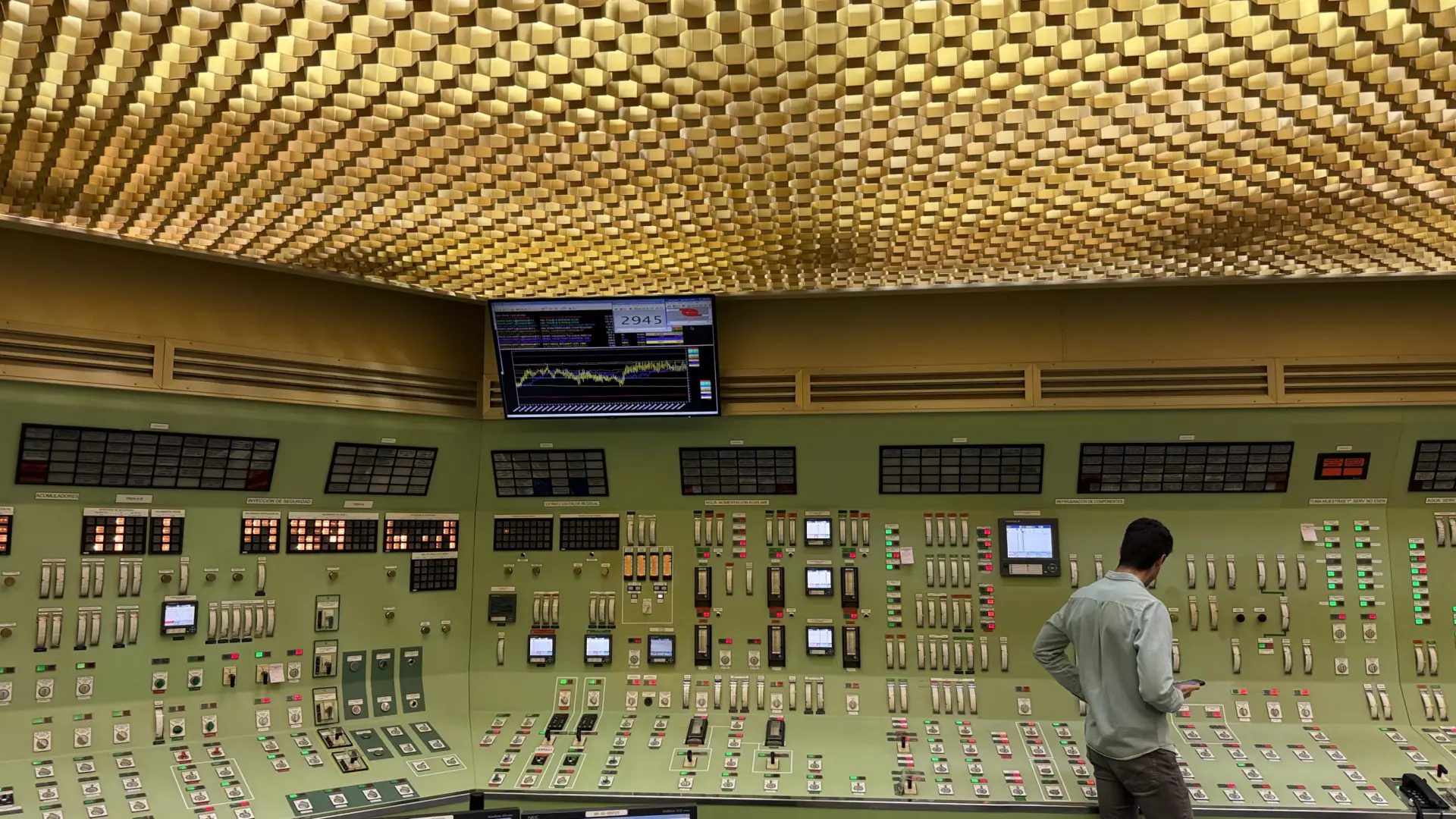 Centro de control de uno de los dos reactores de la central nuclear de Almaraz.CNAT