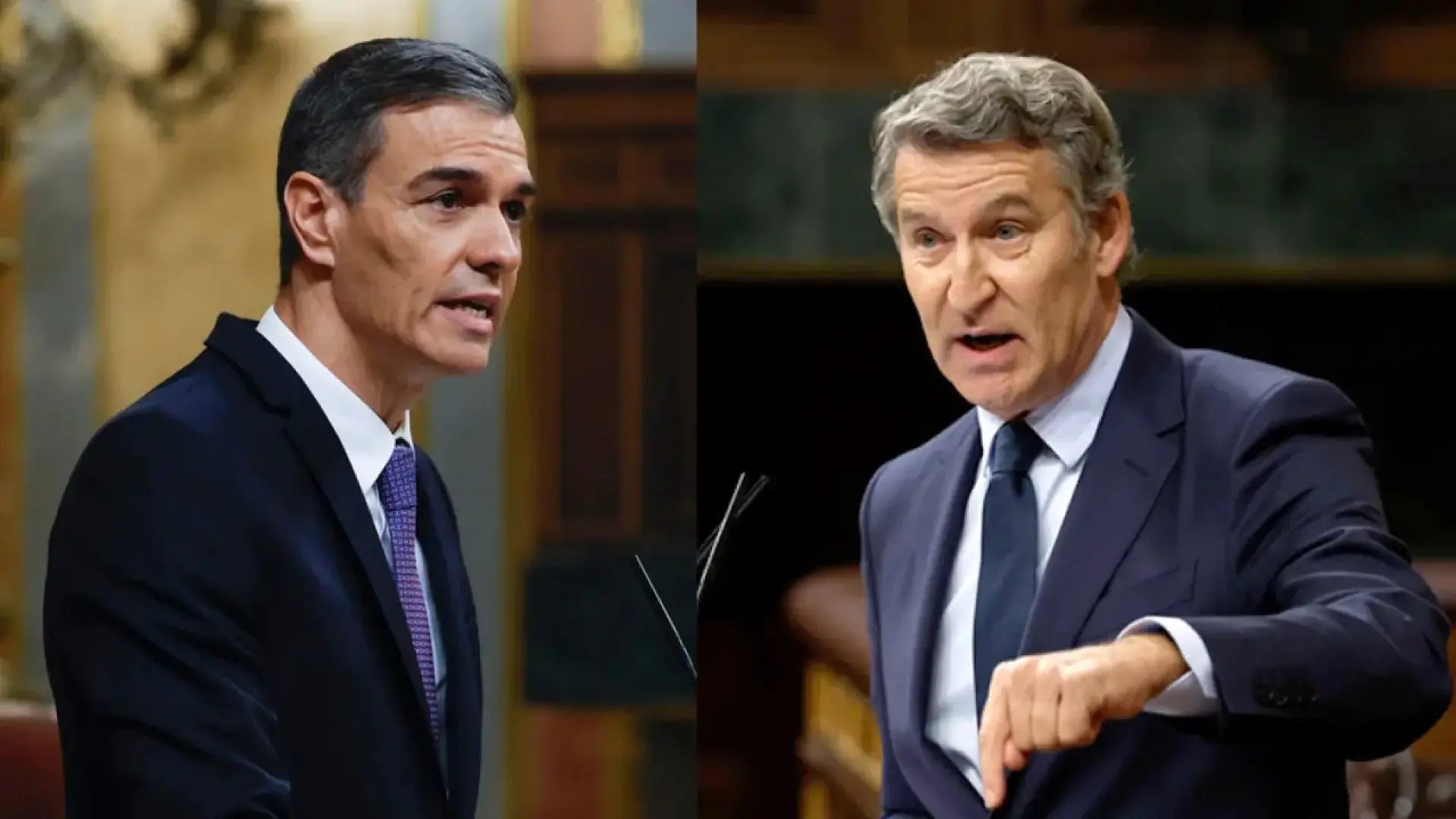 Sánchez y Feijóo, en el Congreso.AGENCIAS