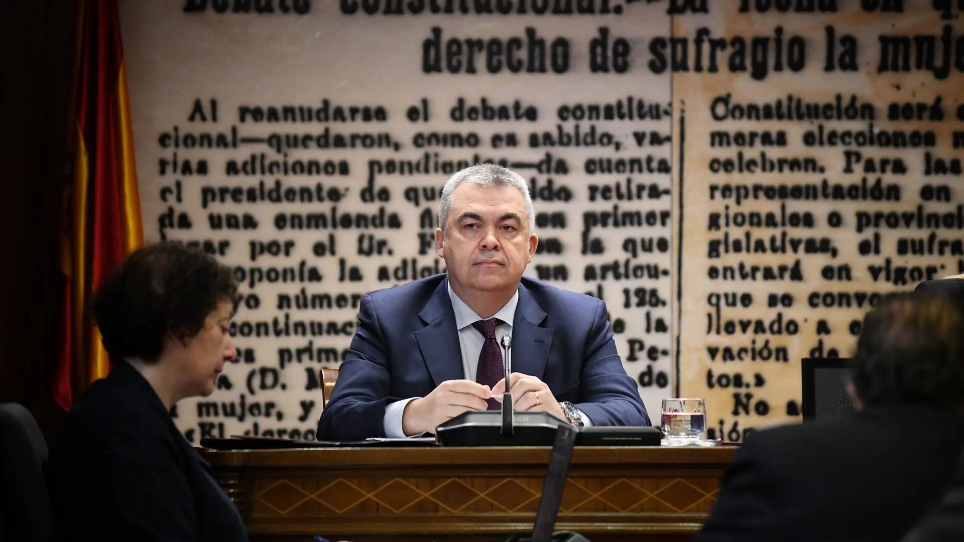 El ex secretario de organización del PSOE Santos Cerdán, en el Senado.