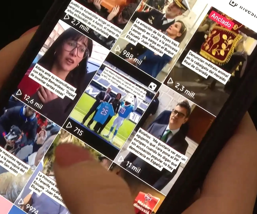 Imagen de un 'feed' de TikTok.ARCHIVO