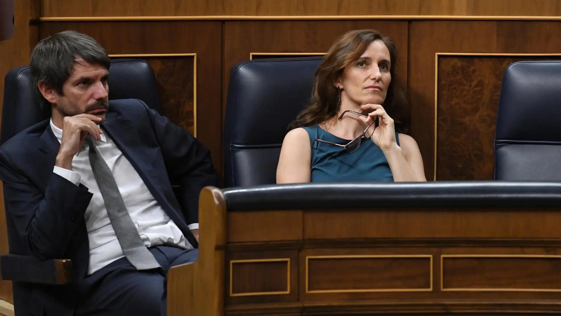 El ministro de Cultura, Ernest Urtasun, y la ministra de Sanidad, Mónica García.EP