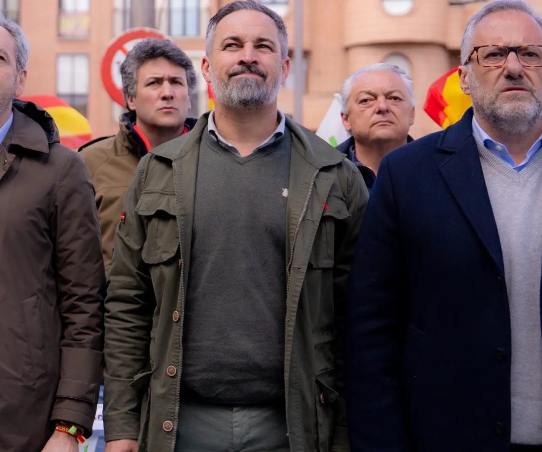 Abascal (c), participa con Pollán en un mitin en Medina del Campo.&nbsp;EFE/Nacho Gallego