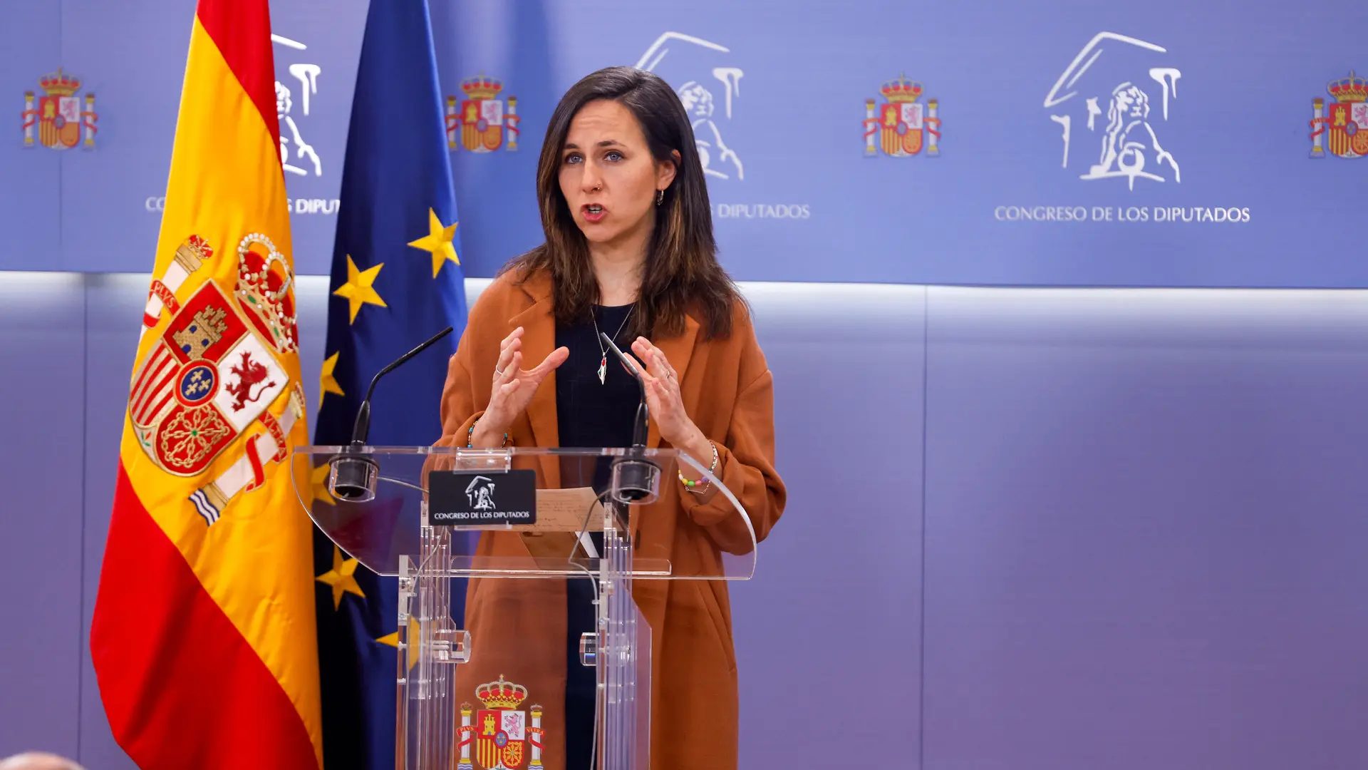 La secretaria general de Podemos, Ione Belarra.EFE