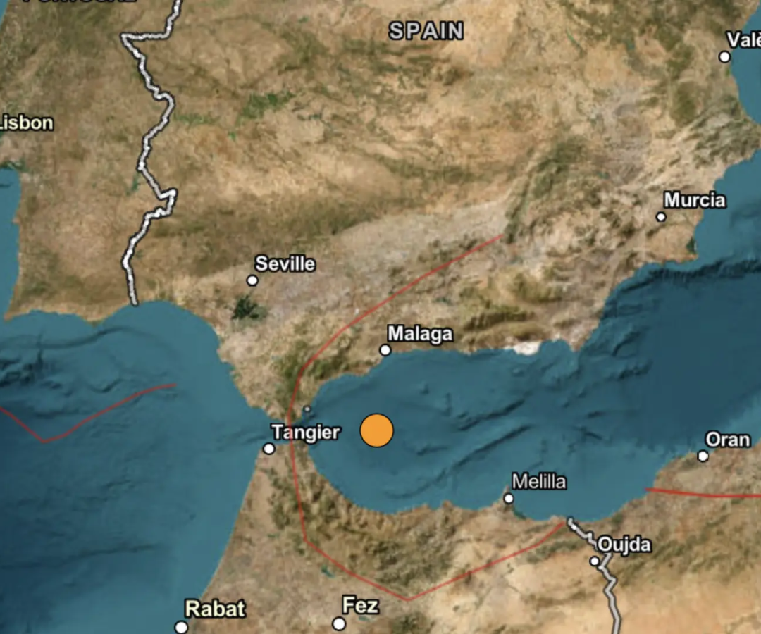 El terremoto se registró a las 00:24 horas de este miércoles en la zona oeste del mar de Alborán.