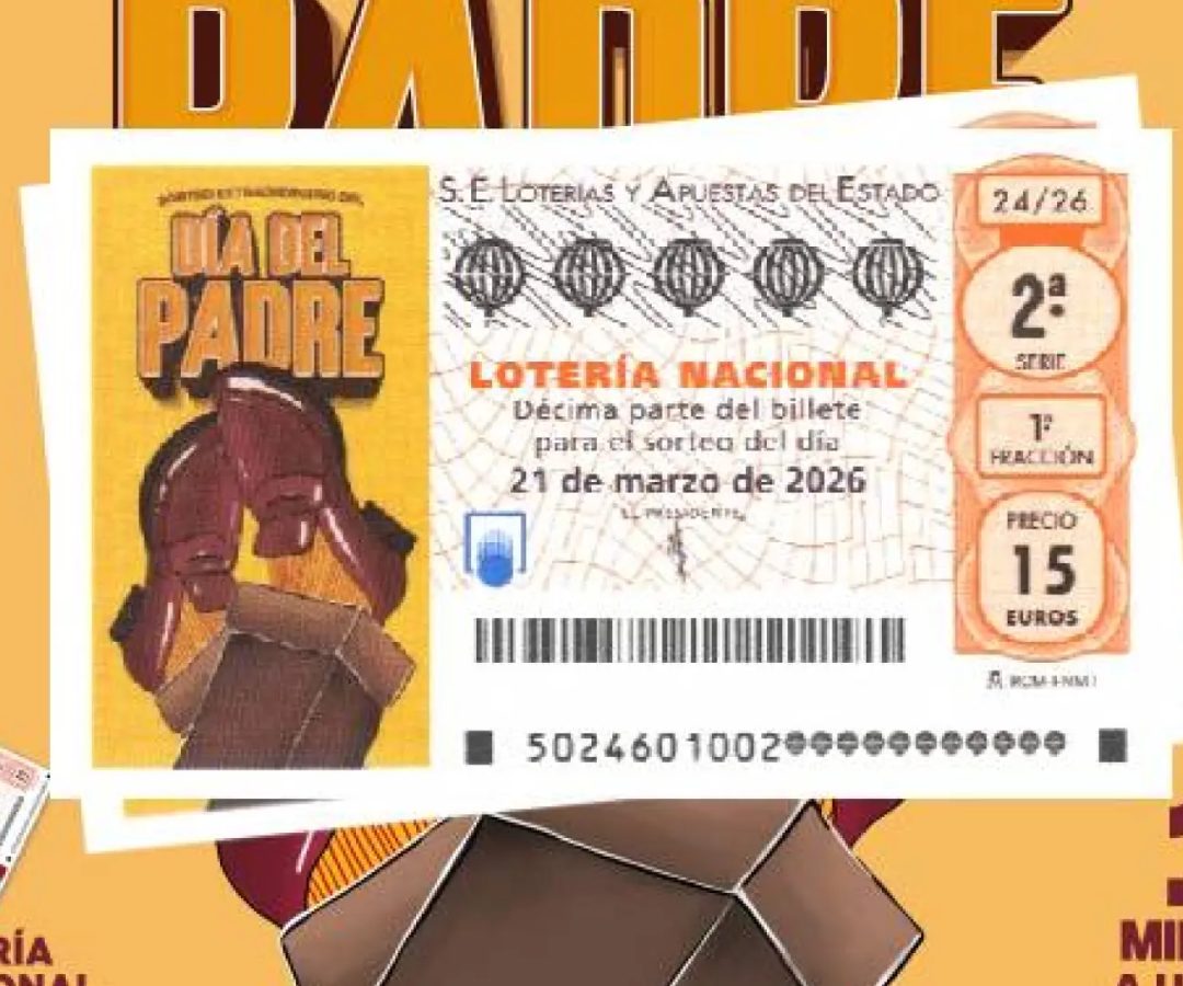Cartela del Sorteo Extraordinario del Día del Padre de la Lotería Nacional.20MINUTOS / LOTERÍAS Y APUESTAS DEL ESTADO