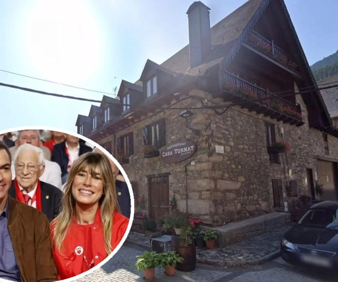 Imagen del restaurante Casa Turnay, en Escuñau, Lleida, con una foto insertada del presidente del Gobierno y su mujer.EFE / GOOGLE STREET VIEW