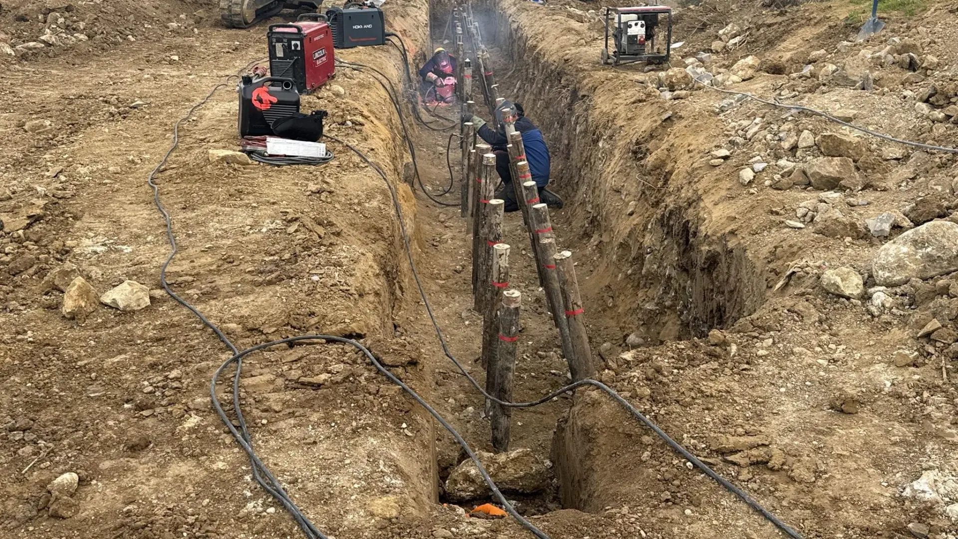 Una imagen de las obras en la vía del AVE a MálagaÓscar Puente en X
