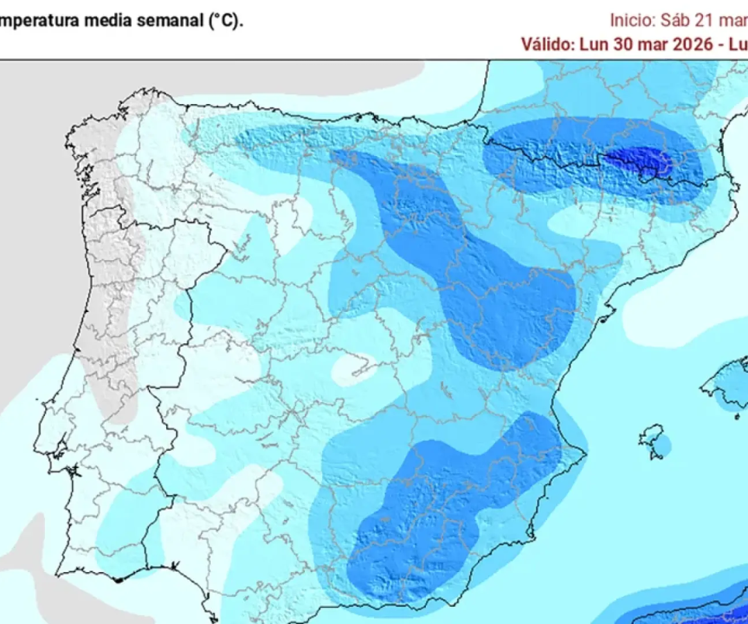 La Semana Santa podría tener temperaturas de 1 a 3 ºC por debajo del promedio.Meteored