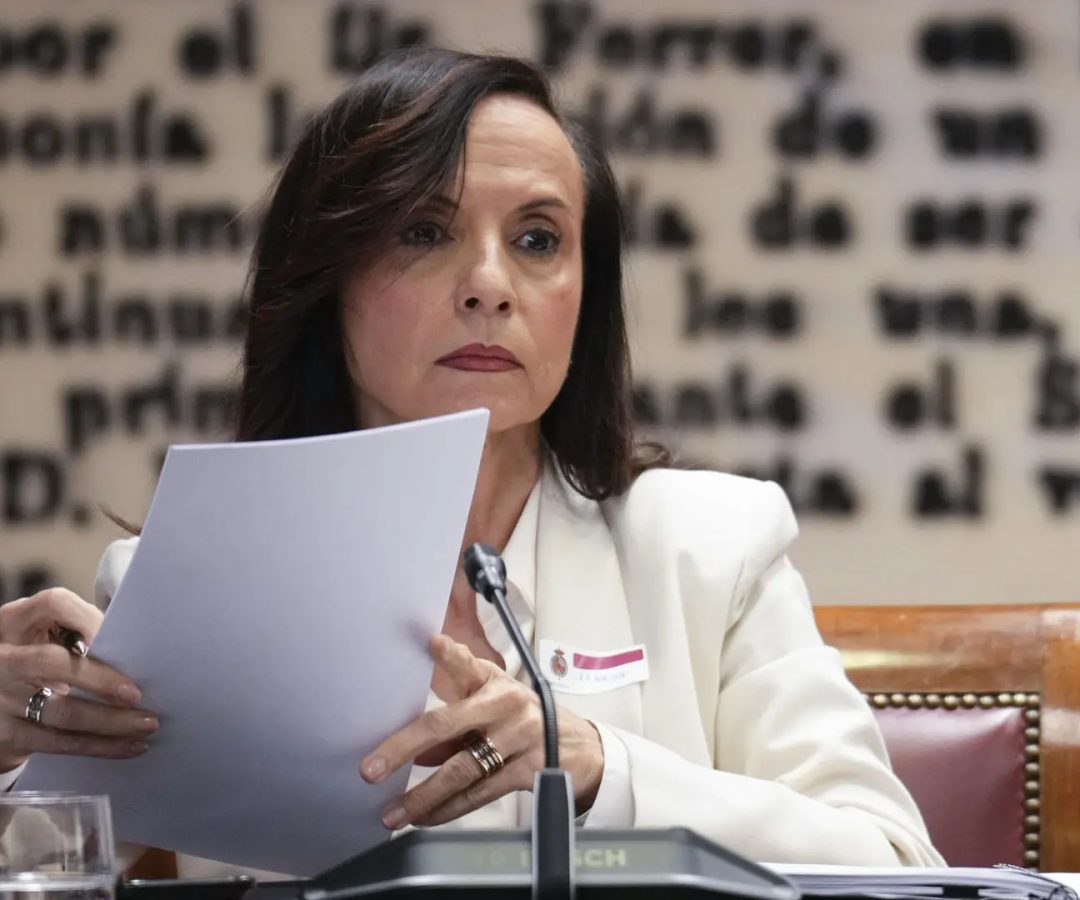 La presidenta de Red Eléctrica, Beatriz Corredor, en una de las dos comparecencias que hizo ante la comisión del Senado sobre el apagón.