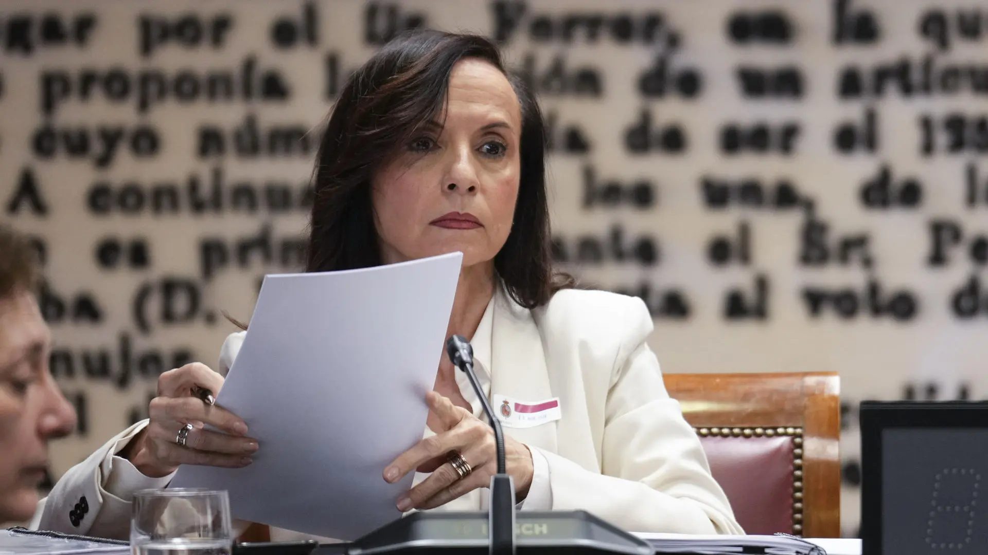 La presidenta de Red Eléctrica, Beatriz Corredor, en una de las dos comparecencias que hizo ante la comisión del Senado sobre el apagón.