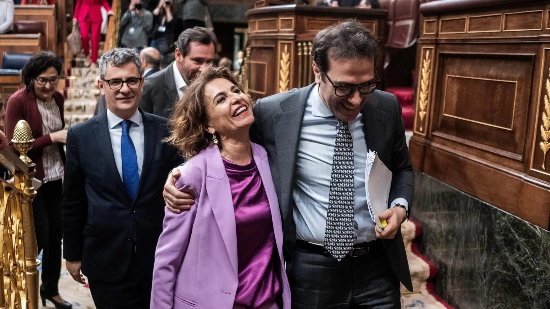 La vicepresidenta primera y ministra de Hacienda, María Jesús Montero, y el ministro de Economía, Comercio y Empresa, Carlos CuerpoEuropa Press