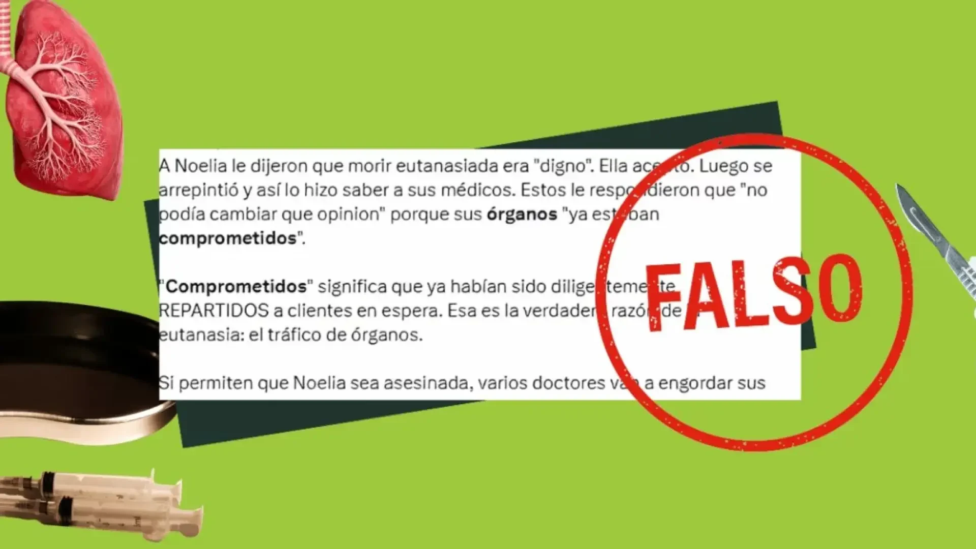 Un mensaje sobre la eutanasia de Noelia Castillo.Infoveritas