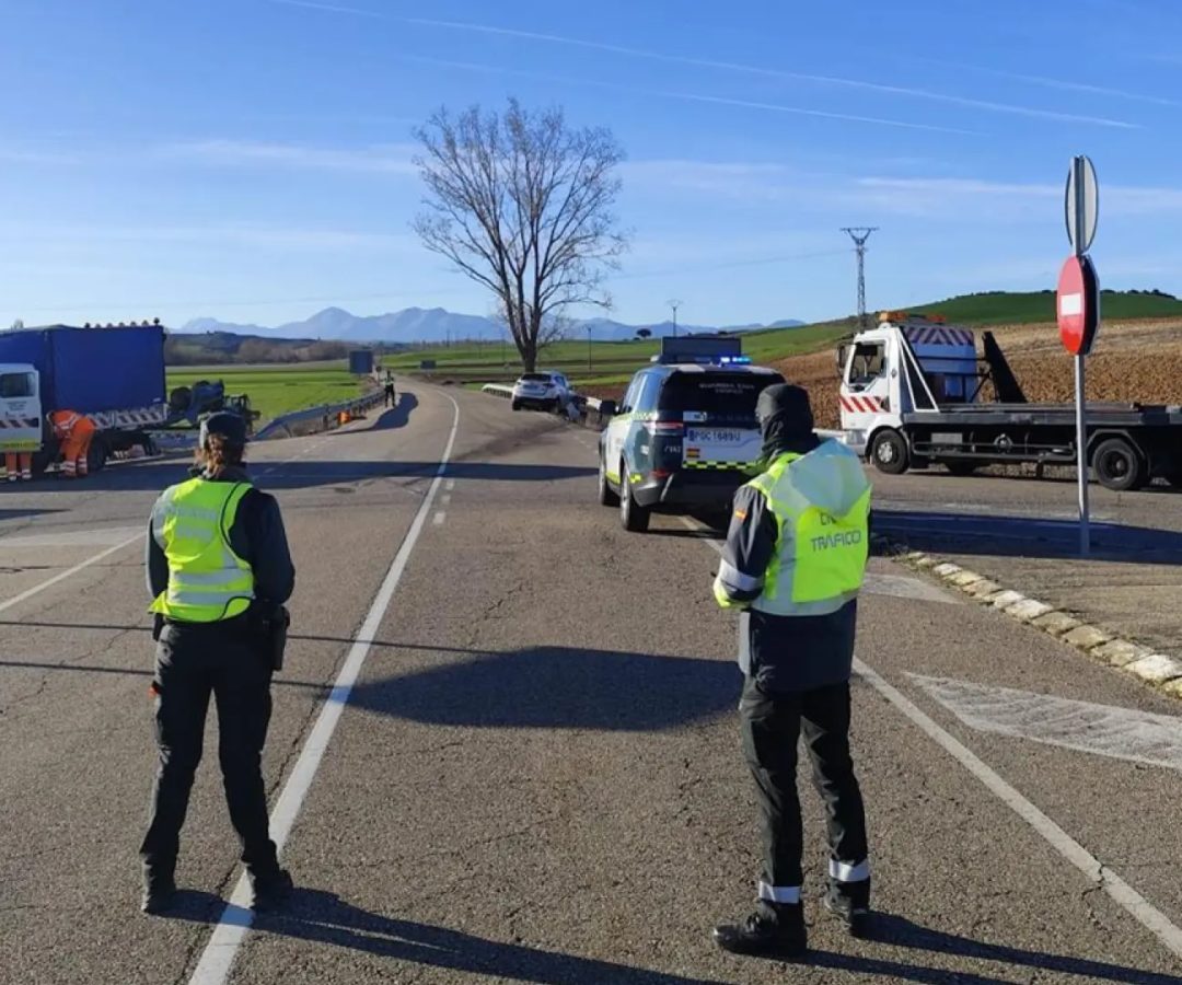 Accidente de tráfico en Palencia.EFE