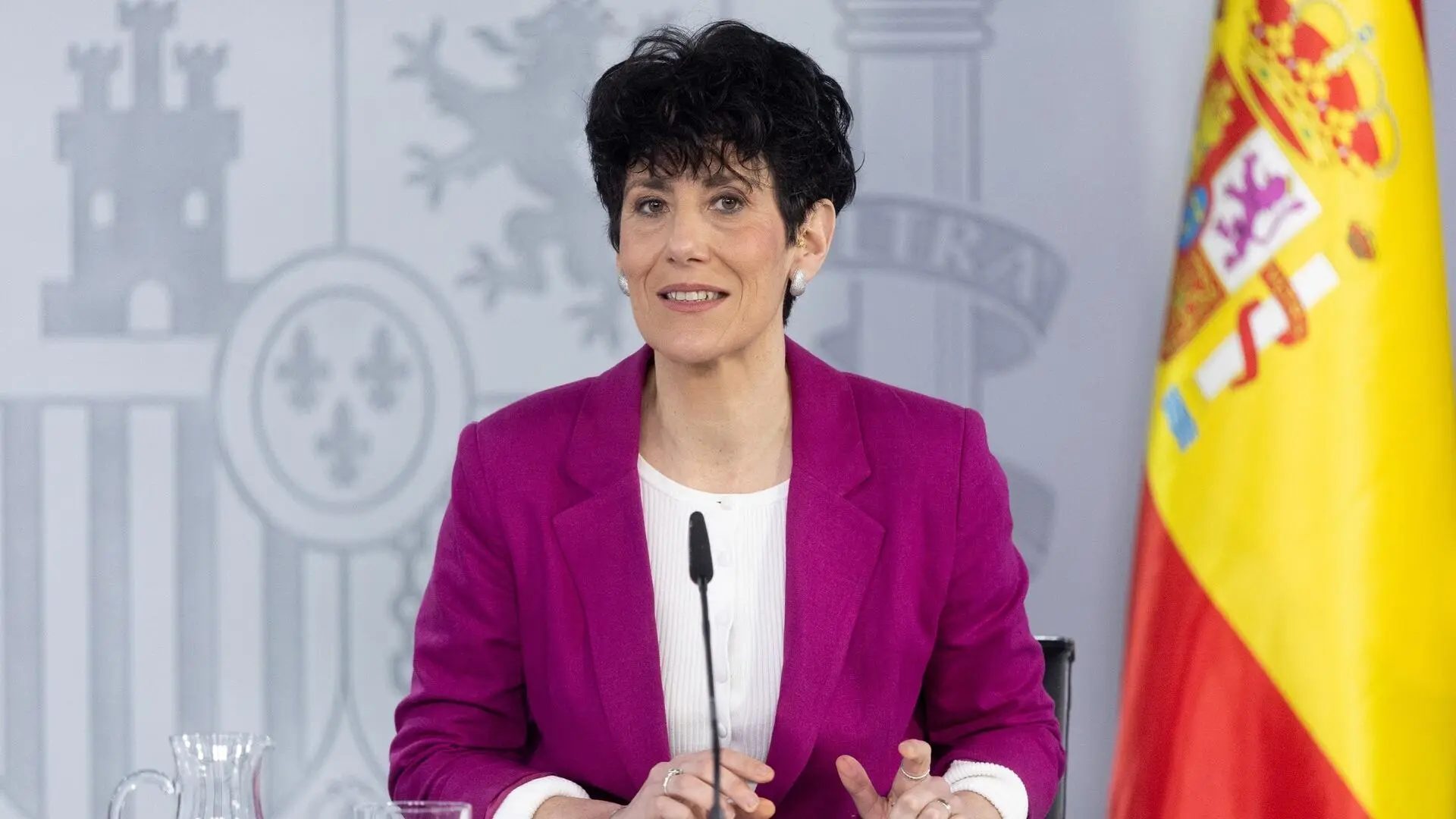 La ministra de Inclusión, Seguridad Social y Migraciones, Elma Saiz, este martes.EP