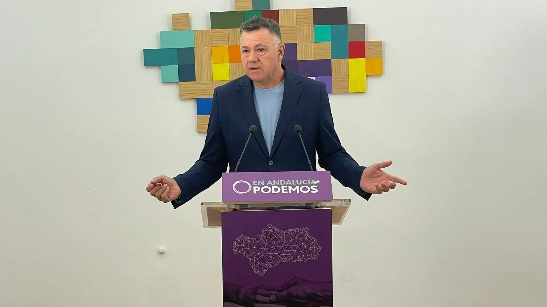 El candidato de Podemos Andalucía a la presidencia de la Junta, Juan Antonio Delgado.EP