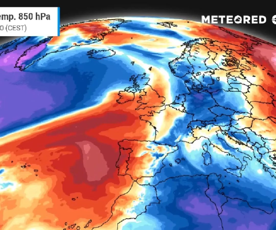 Mapa de España sobre las temperaturas en Semana SantaMeteored