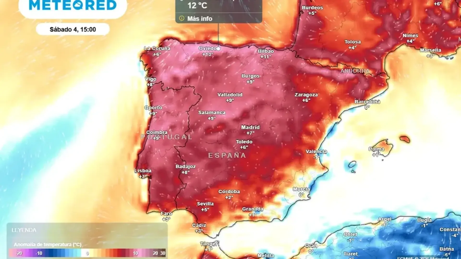 Mañana llega un subidón térmico a España.Meteored.