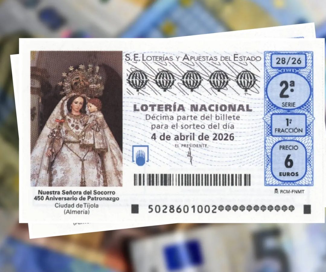 Cartela del sorteo de la Lotería Nacional del sábado 4 de abril de 2026.20MINUTOS / LOTERÍAS Y APUESTAS DEL ESTADO