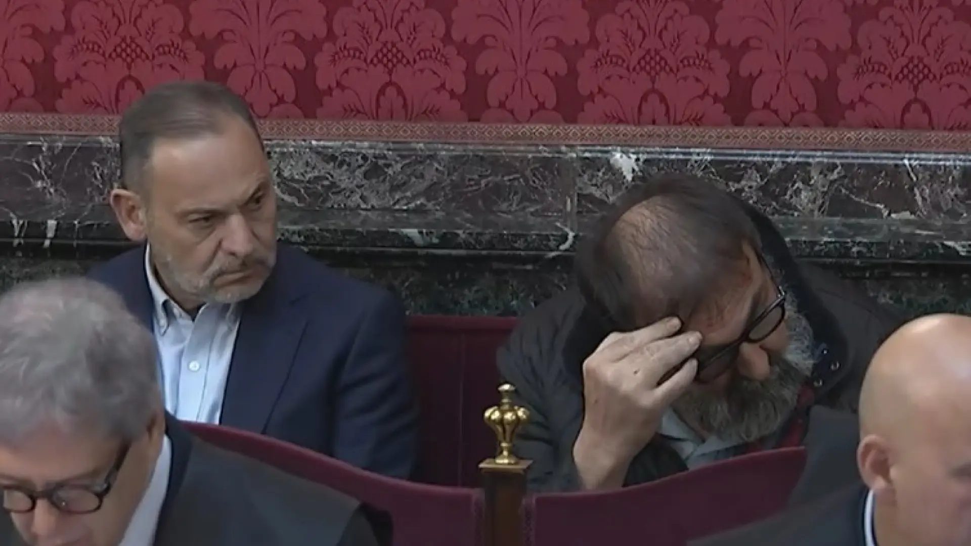 José Luis Ábalos y Koldo García, en el Tribunal Supremo, que estos días les juzga por una compra de mascarillas presuntamente frauduenta.CAPTURA TV