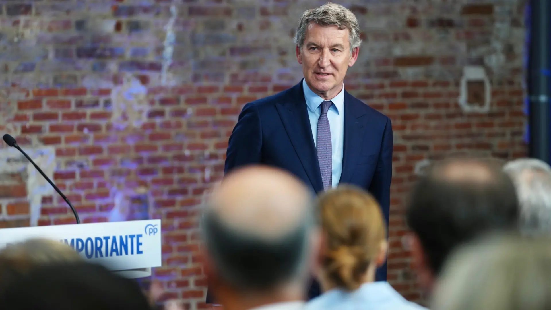 El presidente del PP, Alberto Núñez Feijóo, en el acto organizado por el partido 'Pagas más, recibes menos; contra el infierno fiscal del Gobierno de Sánchez'David Mudarra / PP