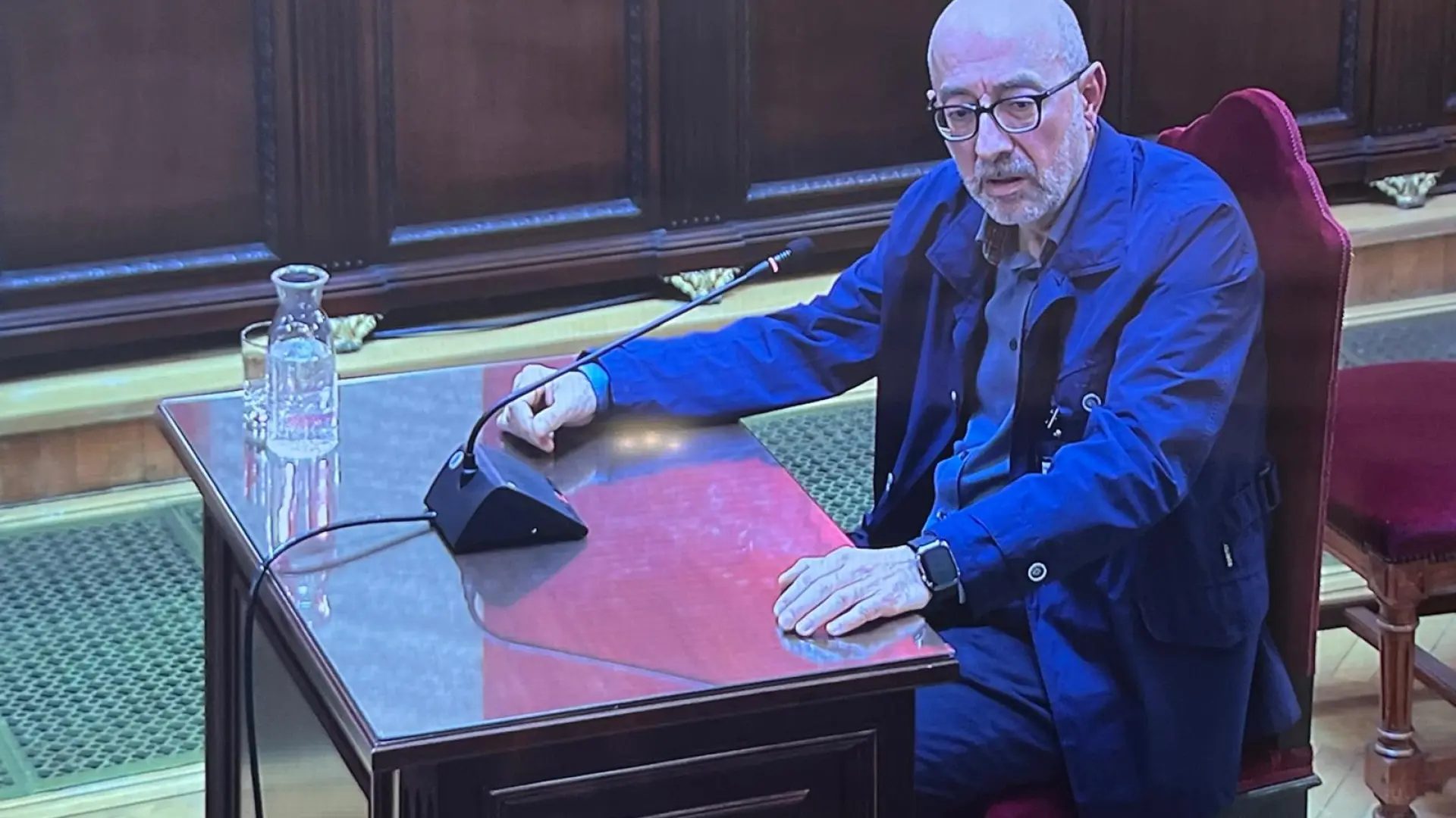 Ignacio Zaldivar, durante su testifical en la Sala Segunda del Tribunal Supremo.TS