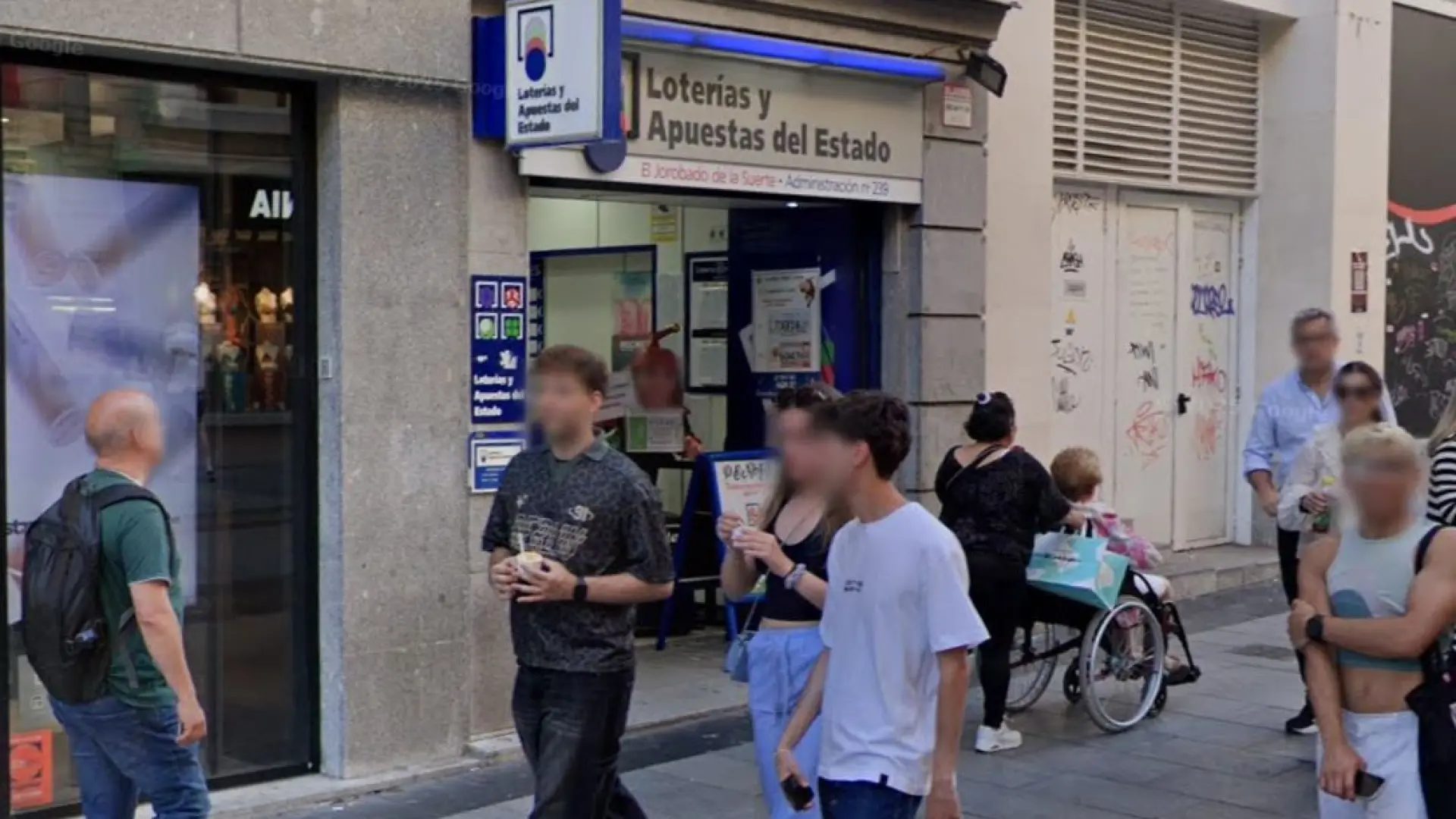 Administración de loterías 239 de Madrid.GOOGLE STREET VIEW