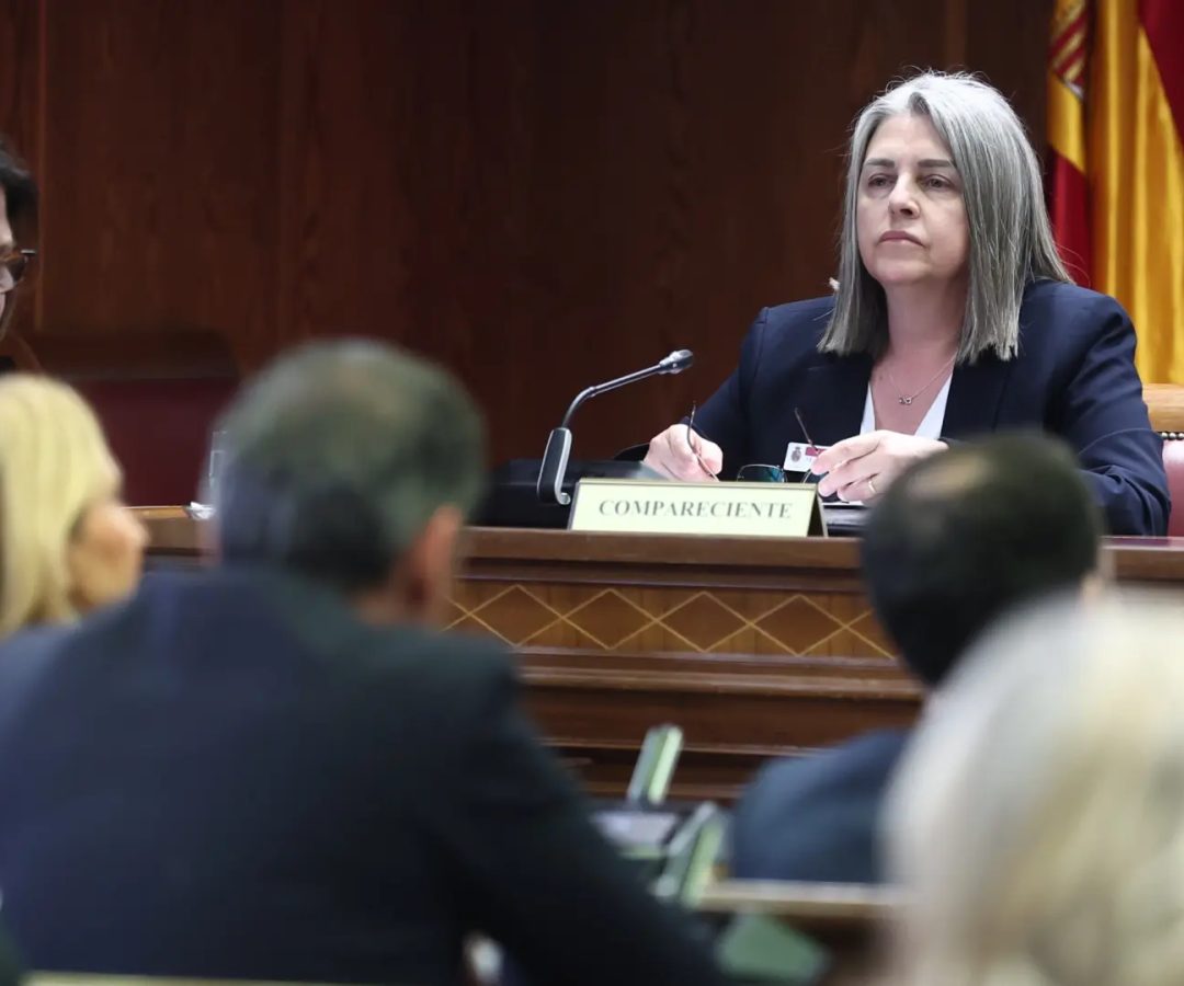 Francisca Muñoz, mujer de Cerdán, este jueves en el Senado.Europa Press