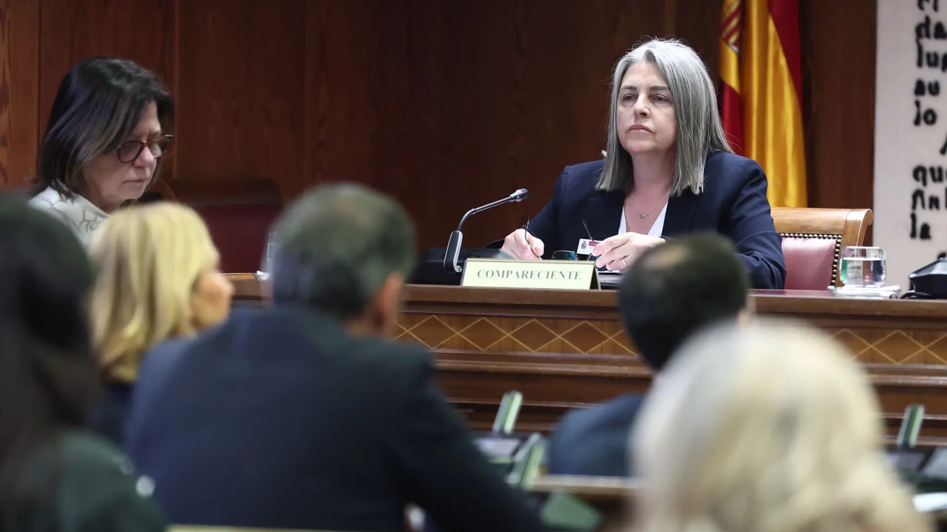 Francisca Muñoz, mujer de Cerdán, este jueves en el Senado.Europa Press
