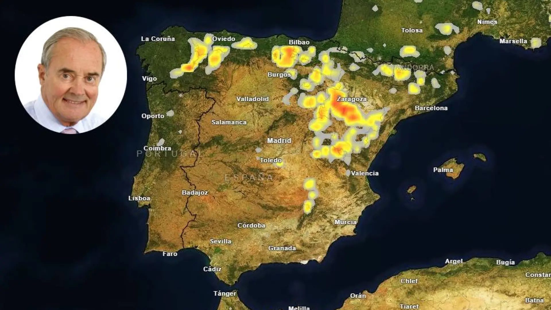 José Antonio Maldonado advierte de tormentas de tarde y chaparrones este fin de semana.EUROPA PRESS / METEORED