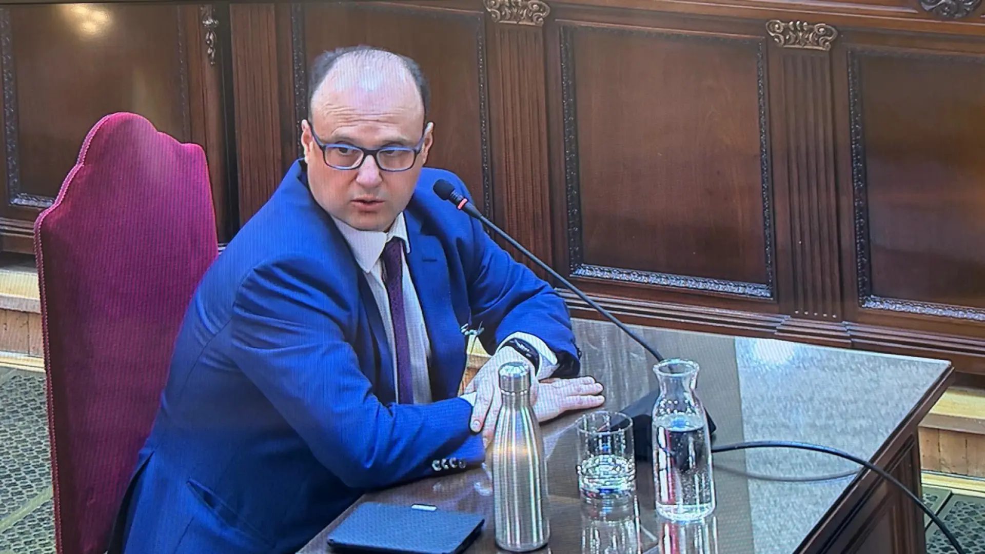 El exjefe de gabinete de Reyes Maroto Juan Ignacio Díaz Bidart, en su declaración ante el Supremo.