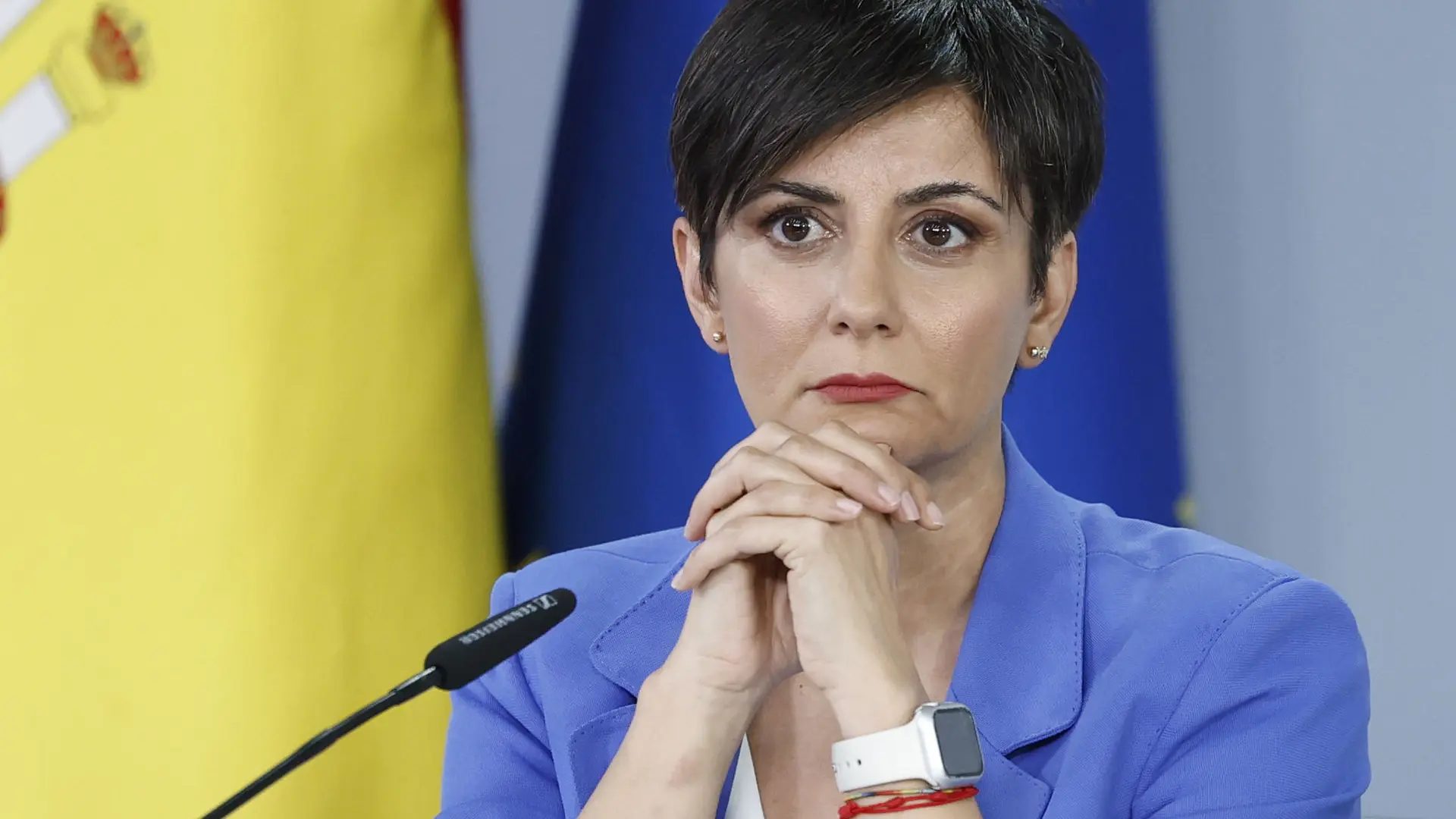 La ministra de Vivienda y Agenda Urbana, Isabel Rodríguez, durante la rueda de prensa posterior a la reunión semanal del Consejo de Ministros, este martes, en.EFE