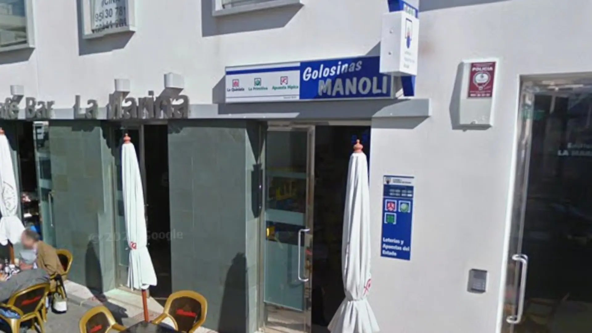 Despacho receptor de loterías de Carboneras, Almería.GOOGLE STREET VIEW
