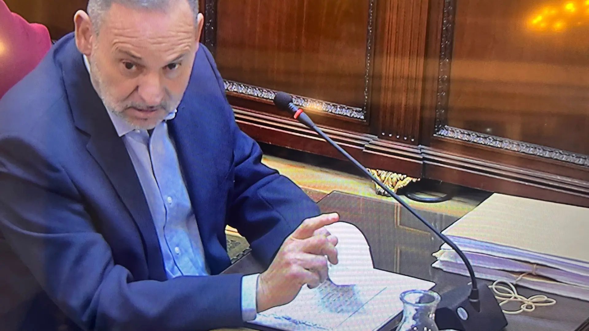 El exministro Ábalos durante su declaración ante la Sala Segunda del Supremo, este lunes.