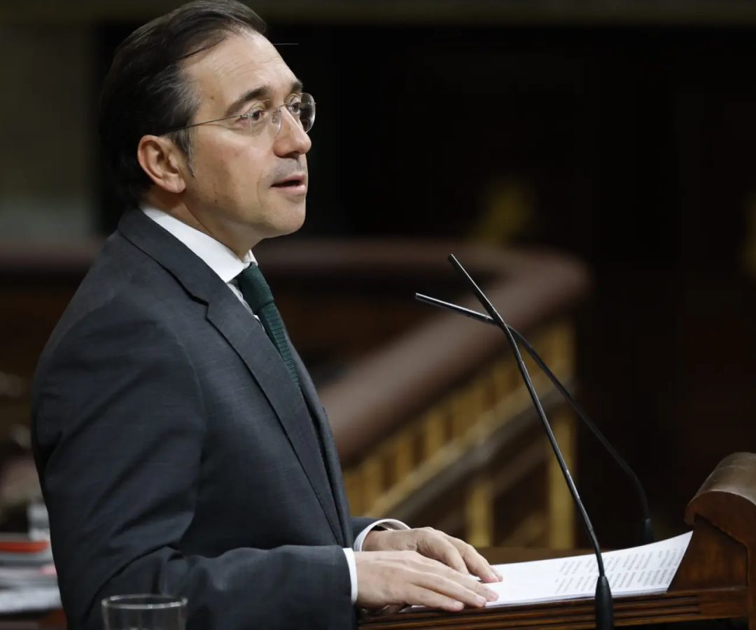 El ministro de Asuntos Exteriores, Unión Europea y Cooperación, José Manuel Albares, comparece en el Congreso este jueves.EFE