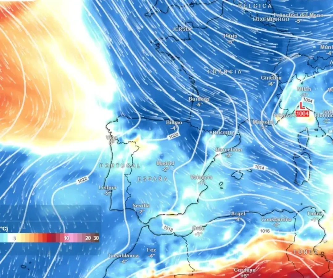 Llega una posible nortada a España.Meteored.
