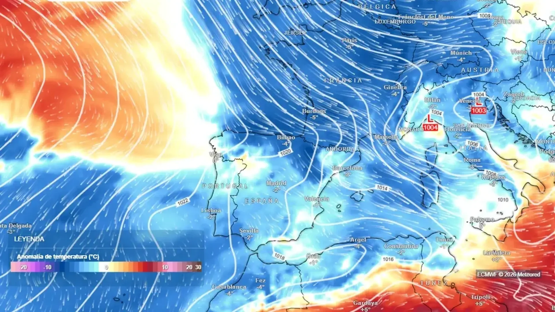 Llega una posible nortada a España.Meteored.