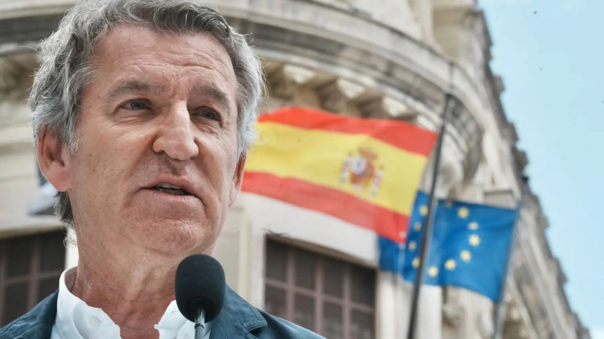 Alberto Núñez Feijóo en un acto este sábado.SERVIMEDIA