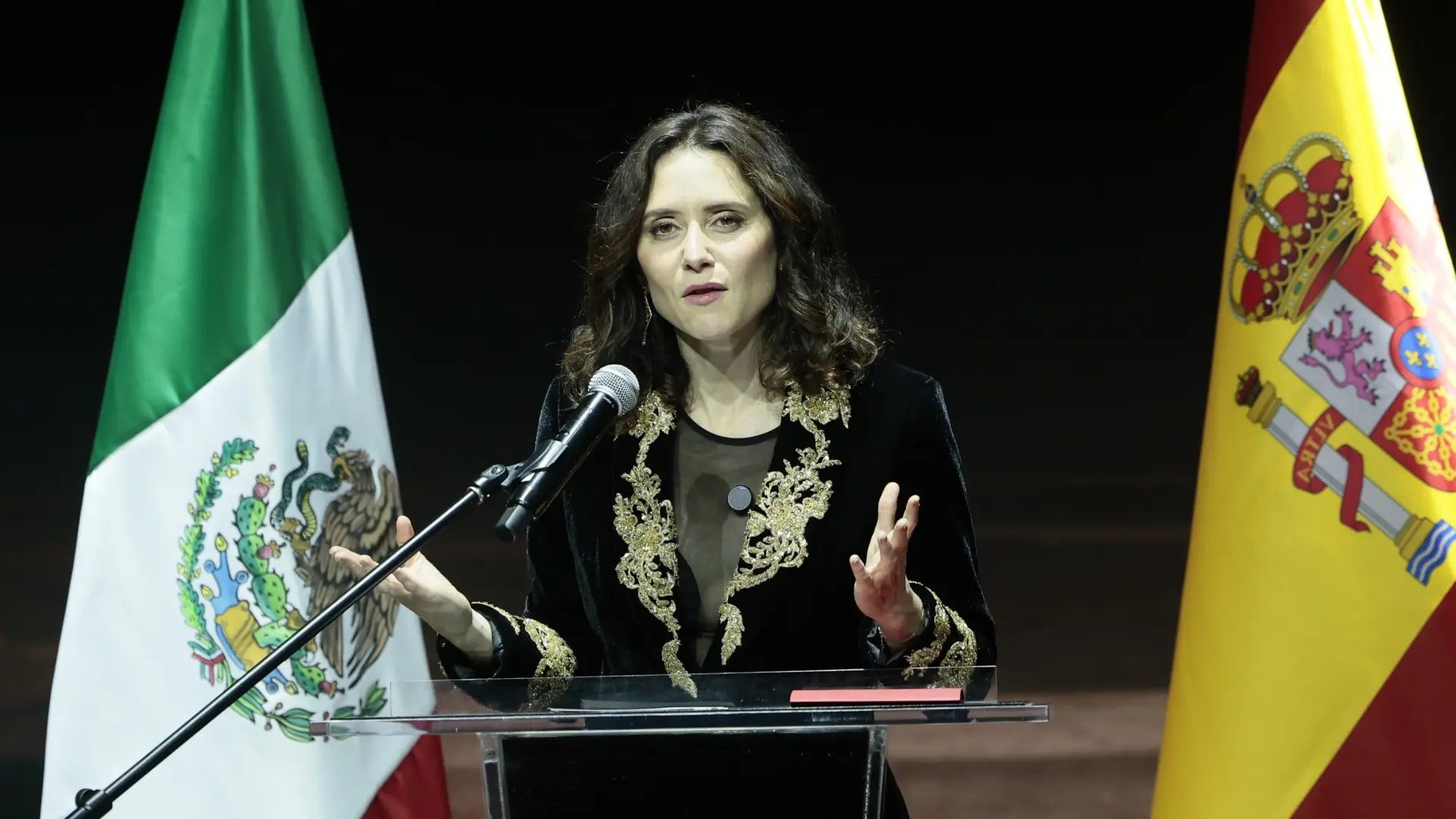 Isabel Díaz Ayuso, el pasado lunes en México.EFE