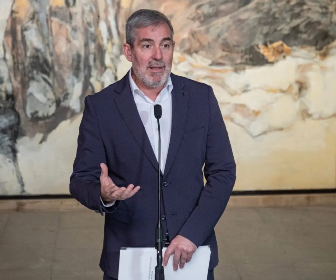 El presidente de Canarias, Fernando Clavijo, comparece ante los medios de comunicaciónGOBIERNO DE CANARIAS