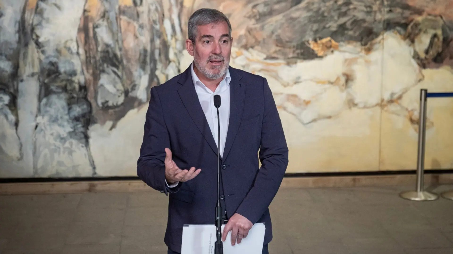 El presidente de Canarias, Fernando Clavijo, comparece ante los medios de comunicaciónGOBIERNO DE CANARIAS
