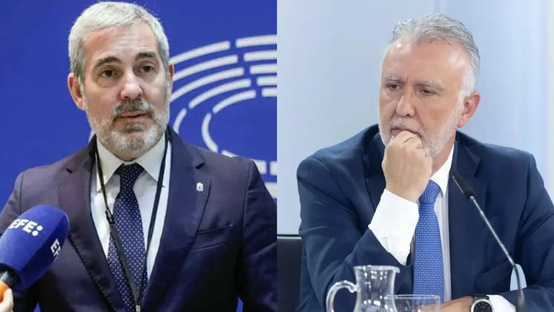 Fotomontaje de Fernando Clavijo (i) y Ángel Víctor Torres (d).Agencias