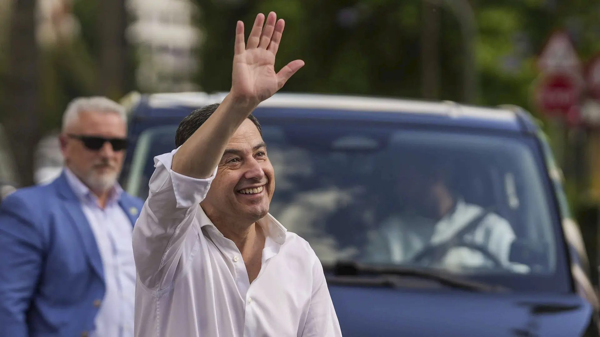 El candidato del Partido Popular y actual presidente de la Junta de Andalucía, Juanma Moreno.EFE