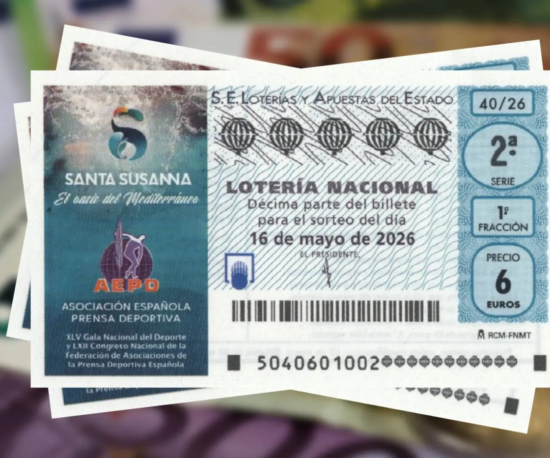 Cartela del sorteo de la Lotería Nacional del sábado 16 de mayo.20MINUTOS / LOTERÍAS Y APUESTAS DEL ESTADO
