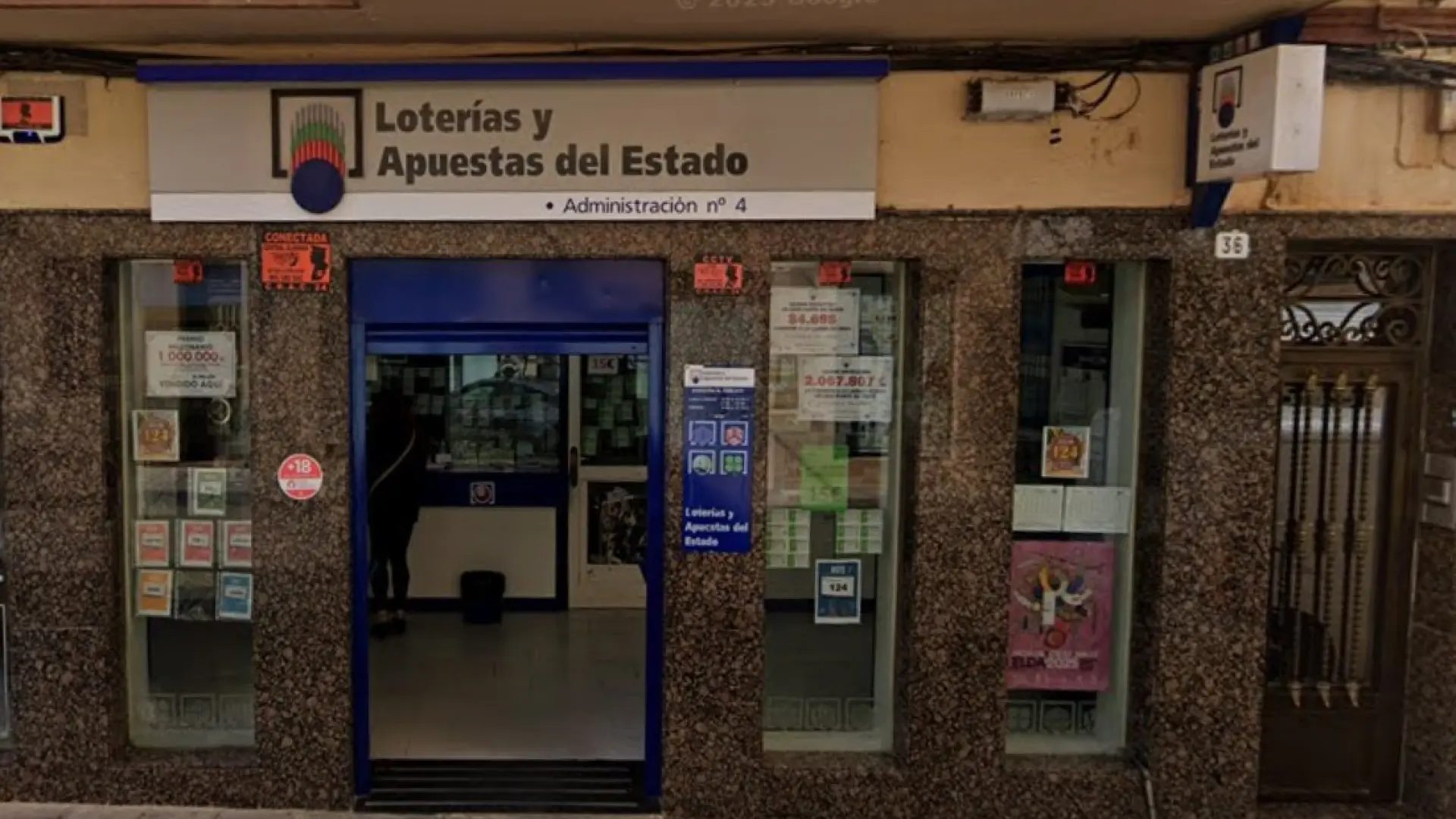 Administración de Loterías de Elda, Alicante.GOOGLE STREET VIEW