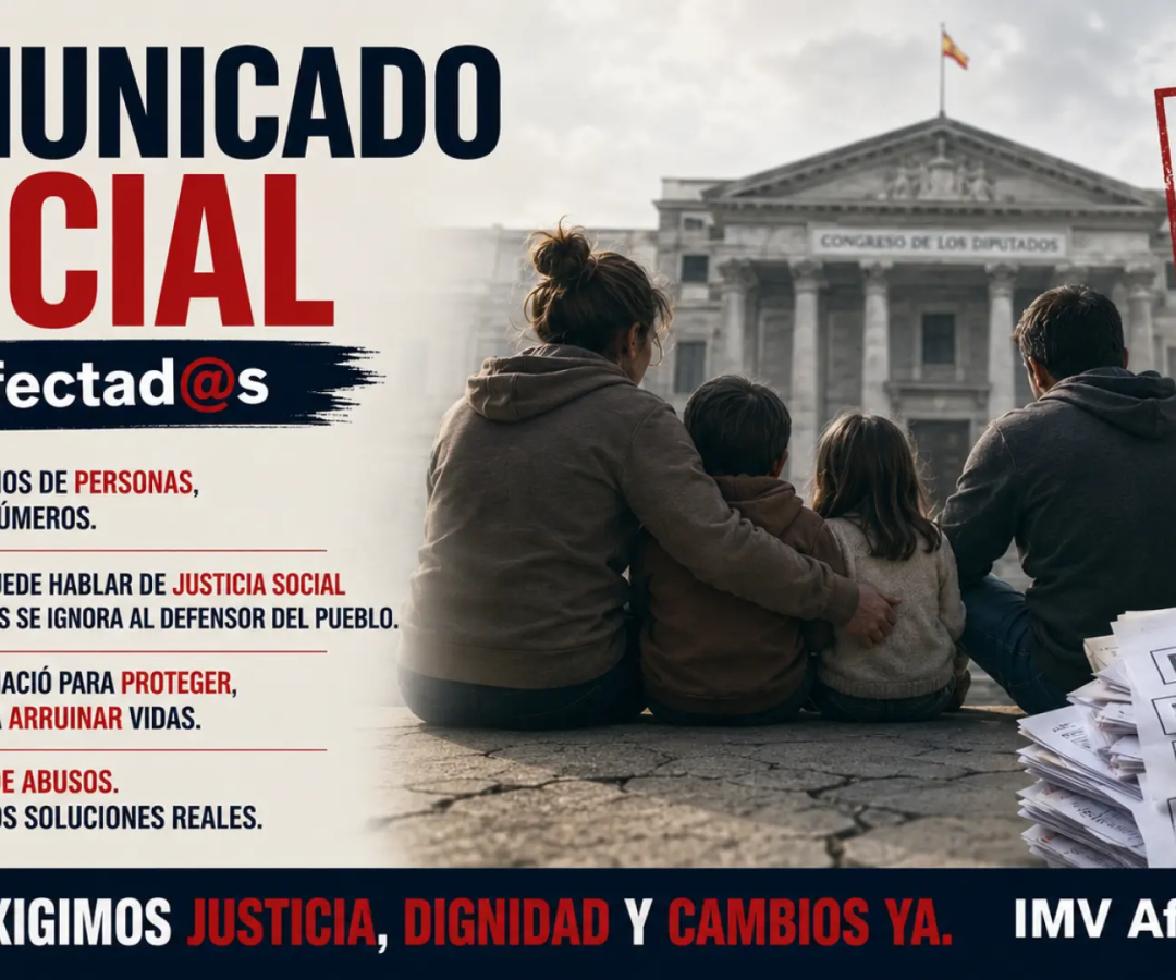 COMUNICADO OFICIAL de IMV Afectados y Afectadas.IMV Afectados y Afectadas.