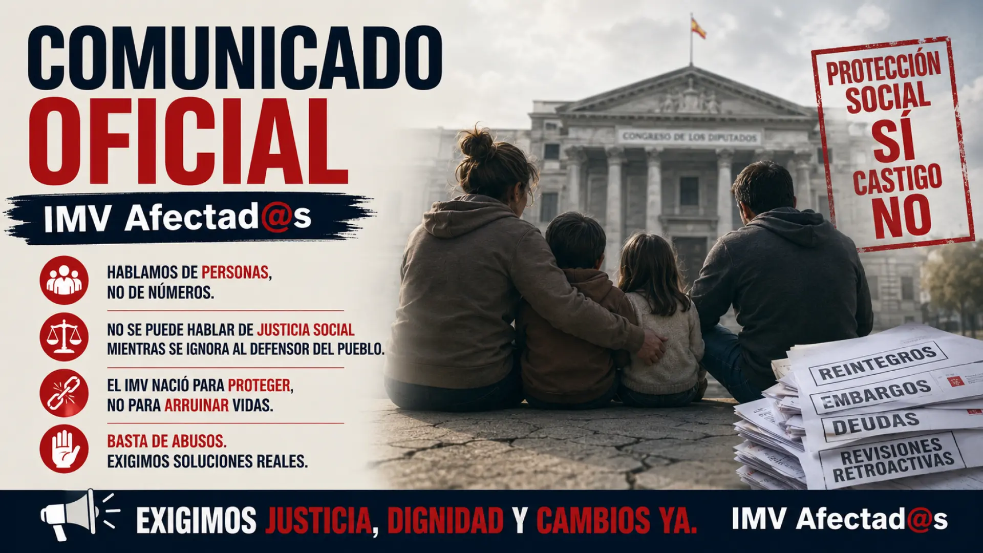 COMUNICADO OFICIAL de IMV Afectados y Afectadas.IMV Afectados y Afectadas.