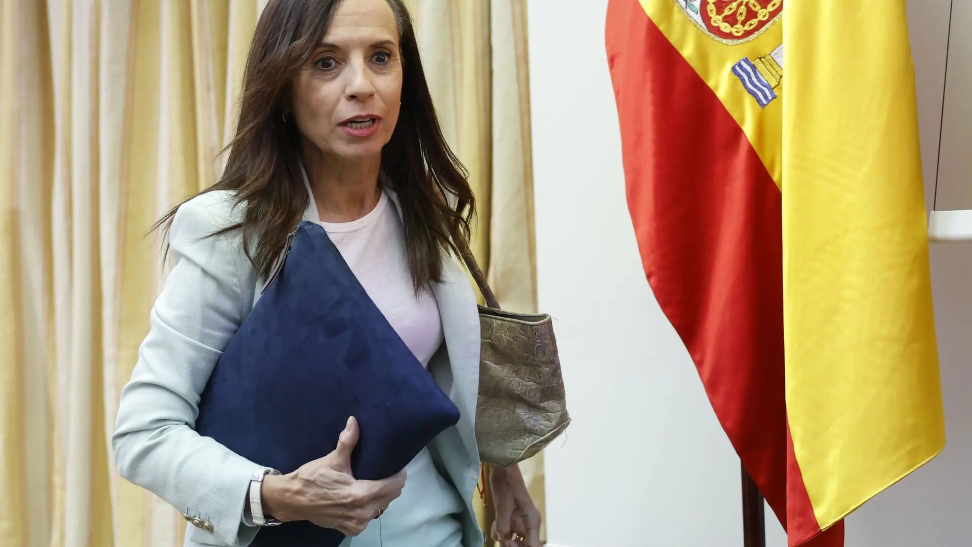 La presidenta de Redeia, Beatriz Corredor, comparece en la comisión del Congreso que investiga el apagón, este lunes.Mariscal
