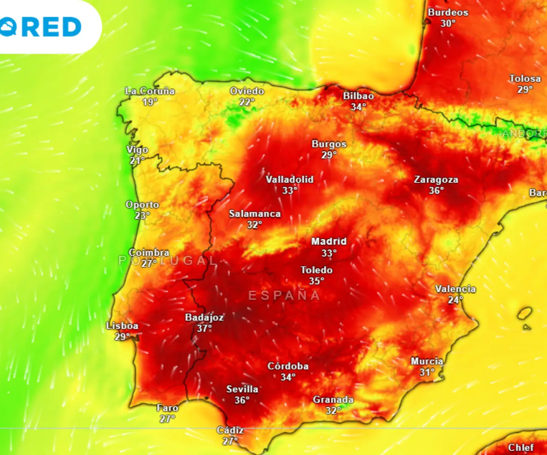 Temperaturas previstas para este viernes 22 de mayo de 2026.METEORED