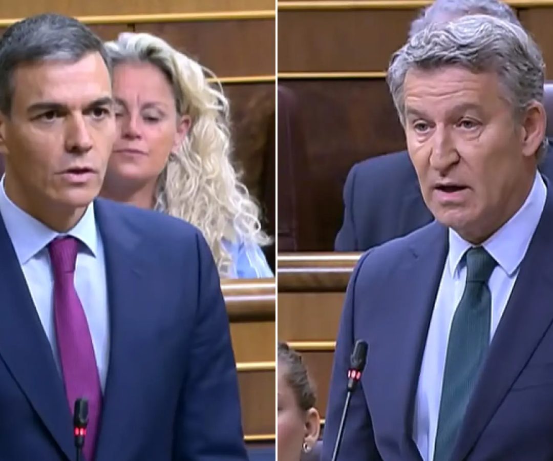 Pedro Sánchez y Alberto Núñez Feijóo Feijóo en el Congreso.20minutos