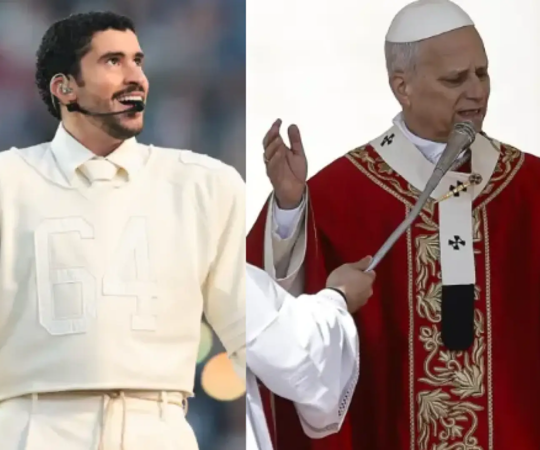 El cantante Bad Bunny y el Papa León XIV en imágenes de archivo.AP / EFE